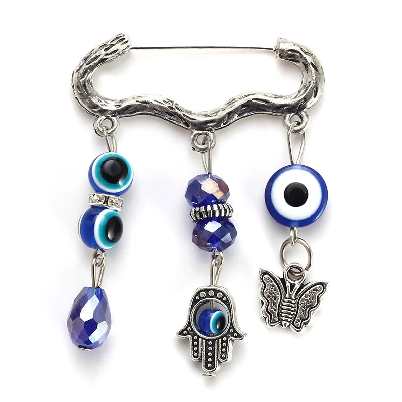 Lucky Eye, брошь в виде животного, разноцветные бусины, сглаза, амулеты, брошь и булавка, ювелирные изделия для женщин и мужчин, пряжки, клипсы, аксессуары EY4848 - Окраска металла: 1