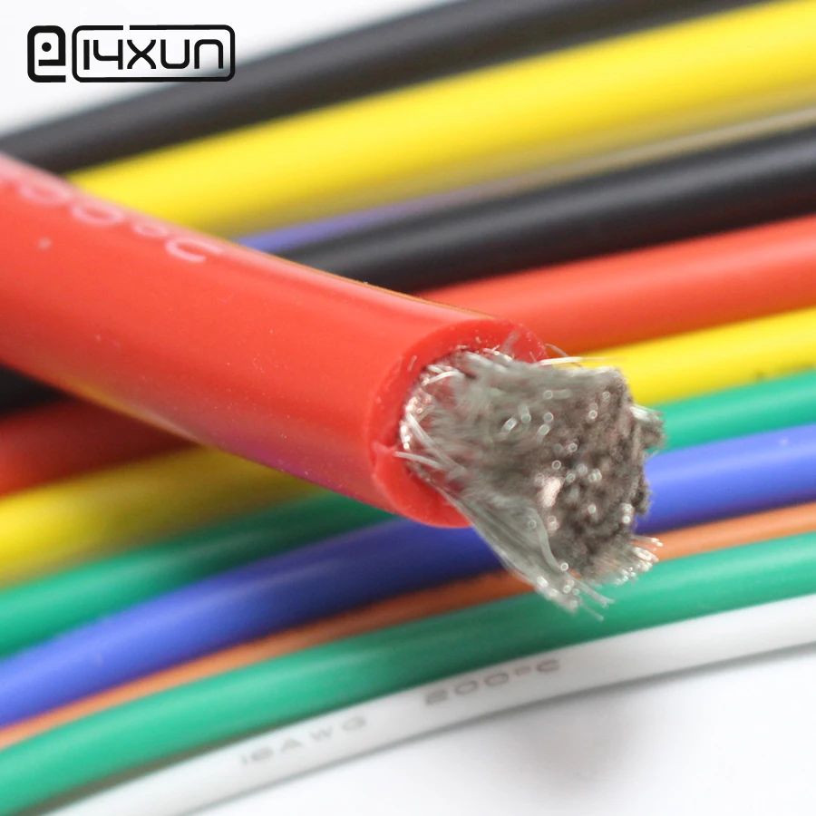 EClyxun 1 метр 8AWG силиконовый провод 8 AWG # провода из силикагеля проводник 1650/0 08 мм