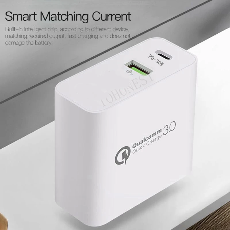 PD 30 W зарядное устройство для iPhone samsung huawei Tablet QC 3,0 быстрое настенное зарядное устройство США ЕС Великобритания штекер Адаптер мульти Тип C USB быстрое зарядное устройство