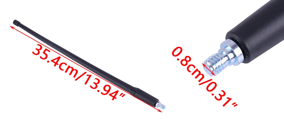 CITALL подходит для Jeep Wrangler JK 2007 2008 2009 2010 2011 2012 2013 Walkie Talkie автомобильное радио 35,4 см FM AM сигнала резиновая антенна