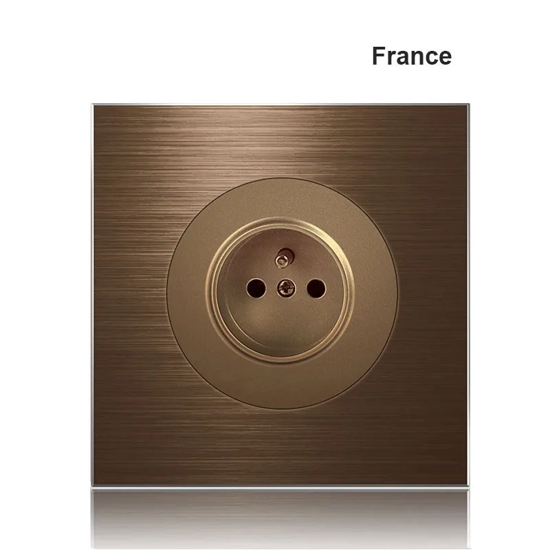 86 Тип 1 2 3 4 банда 1 2way кофейная панель из алюминиевого сплава розетка пять отверстий Европейская промышленность переключатель Франция Германия Великобритания розетка