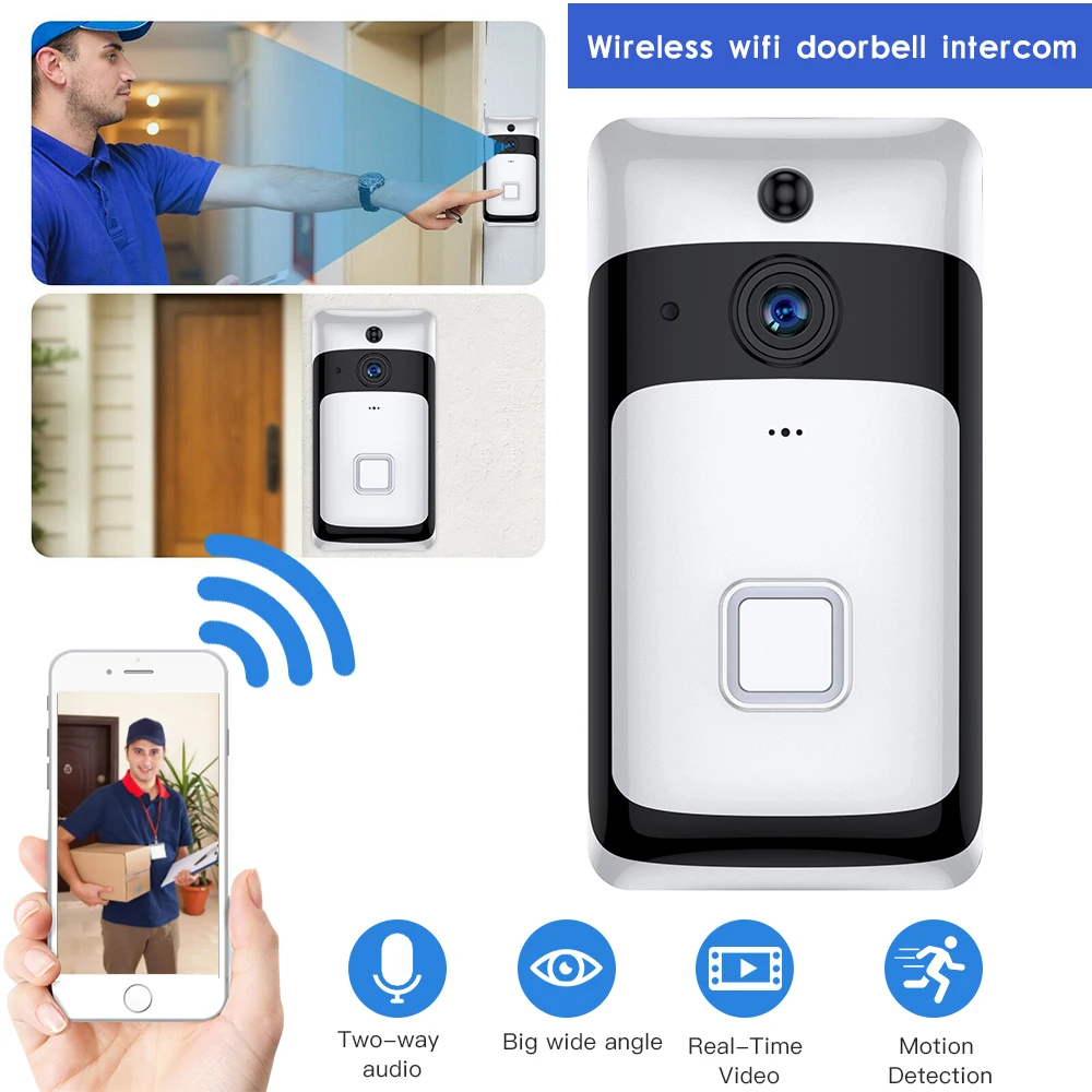 Беспроводной ip дверной звонок ssreger с Wi Fi видеодомофон камера ночного видения PIR