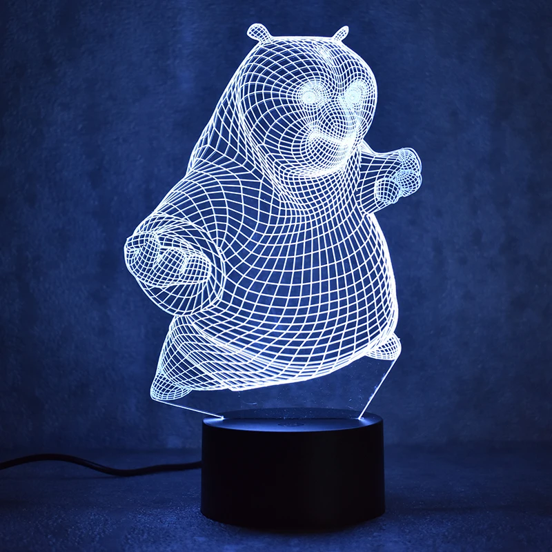 Креативный 3D USB светодиодный визуальный ночник настольная лампа детский