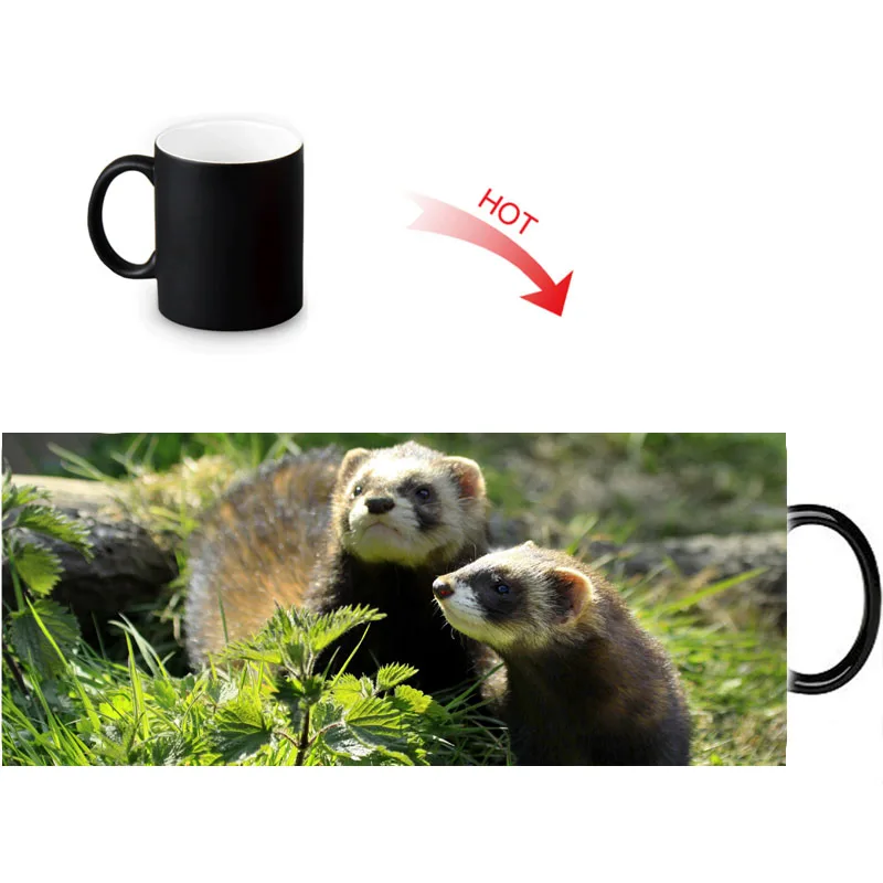 Термочувствительные Волшебные керамические кружки на заказ 12 унций кружка