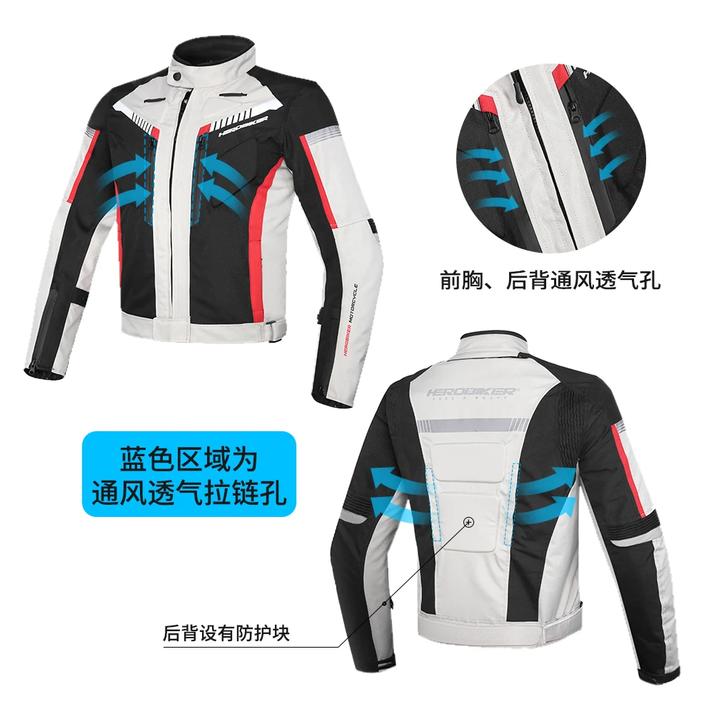 HEROBIKER осенне-зимняя мотоциклетная Мужская куртка водонепроницаемая ветрозащитная мотоциклетная куртка для верховой езды Мото куртка Moto Cross