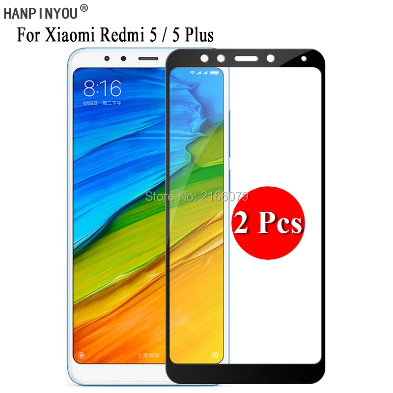 2 шт./лот для Xiaomi Redmi 5/Redmi 5 Plus + полная защита экрана Защитная пленка из закаленного