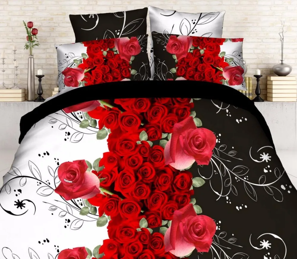 Хлопковый комплект постельного белья с 3D принтом героями мультфильмов