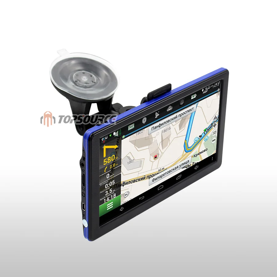 TOPSOURCE 7 дюймов Автомобильный gps навигатор емкостный экран FM Встроенный 8 Гб карта для Европы/США+ Канада грузовик gps навигатор C6
