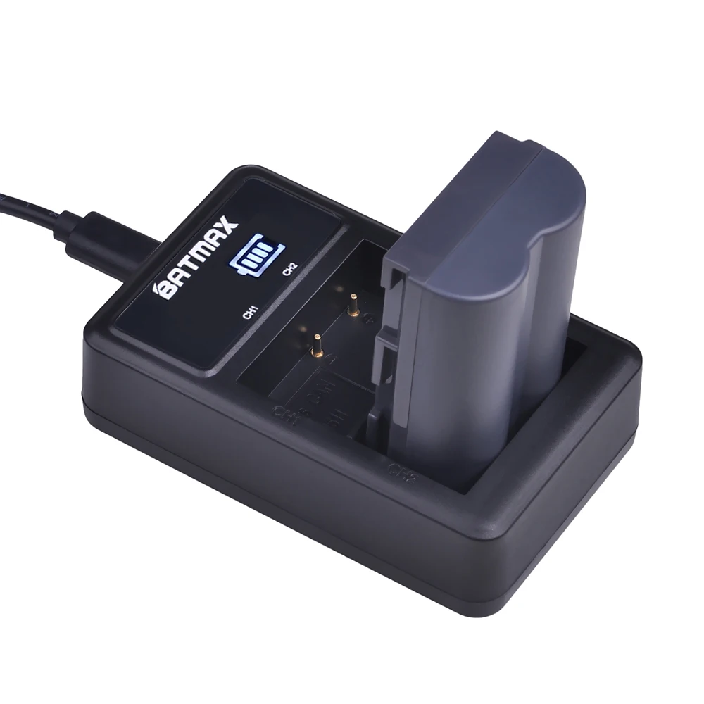 Аккумулятор и зарядное устройство с двумя USB портами для Canon EOS 40D 300D 5D 20D 30D 50D 10D G6