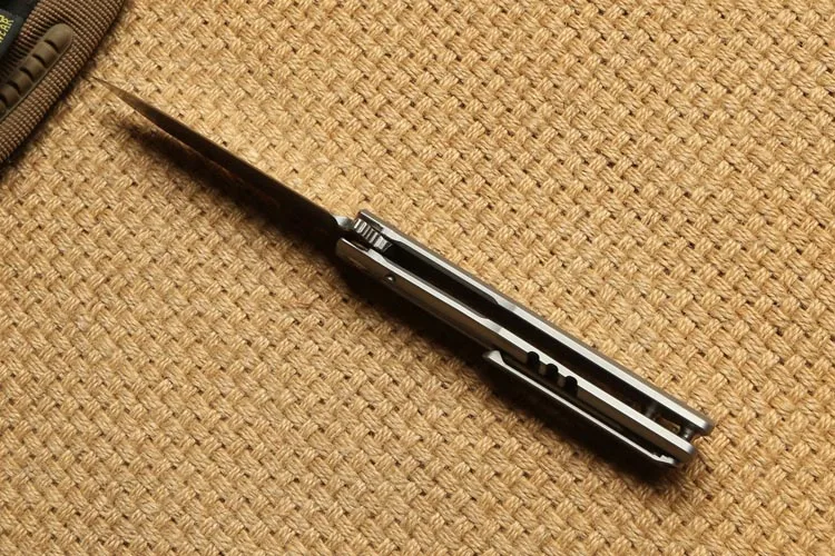 VOUKING TS05 складной нож D2 лезвие KVT шариковый титановый подшипник ручка походные