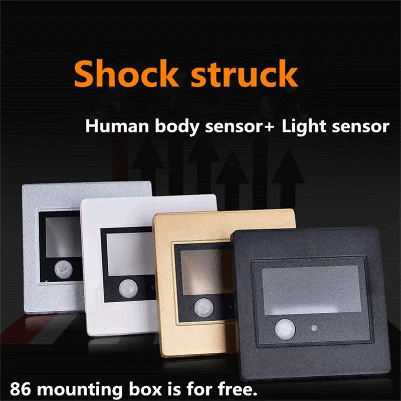 Светодиодный встраиваемый светодиодный лестницы Светильник человеческого тела