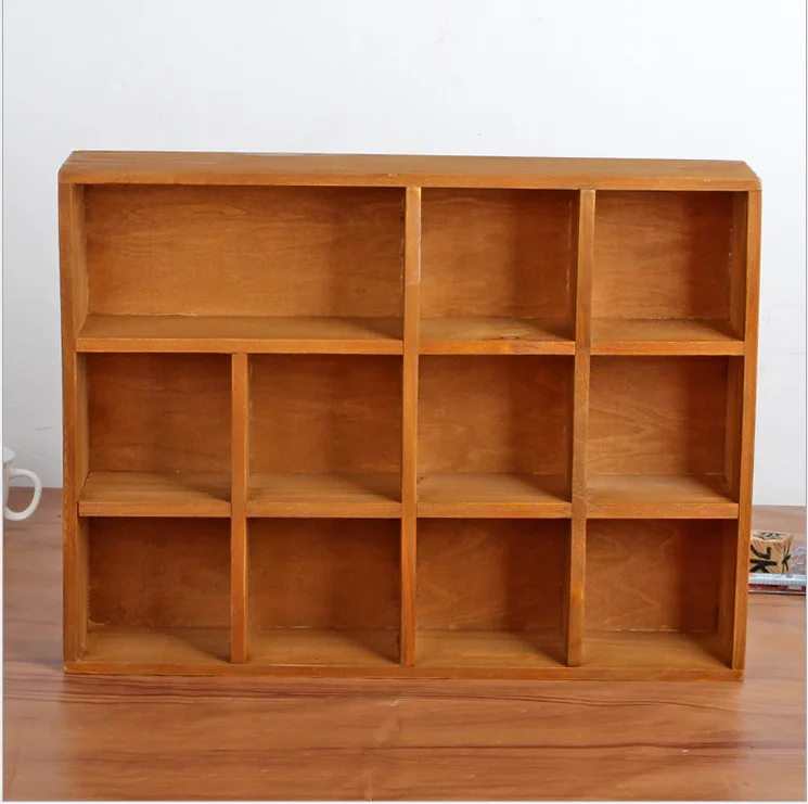 Домашний декор деревянный ящик для хранения с 11 клетками винтажная деревянная