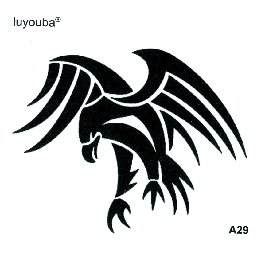 Водонепроницаемый временный татуировочный стикер Eagle Hawk хна блеск тату животные