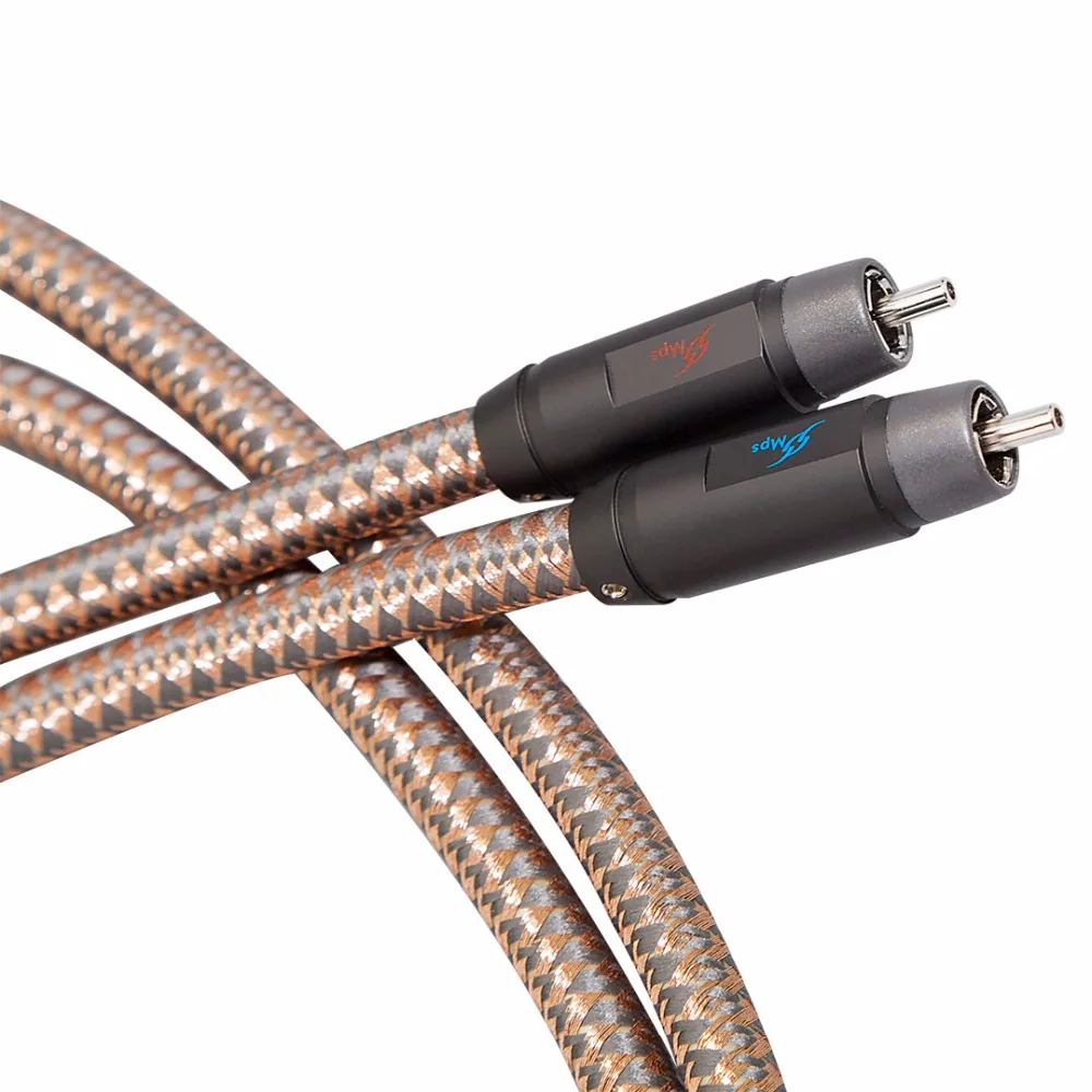 MPS M-9R 99.99997% 6N OCC RCA кабель провод с родиевым покрытием разъем для Hifi аудио DVD CD DAC AMP