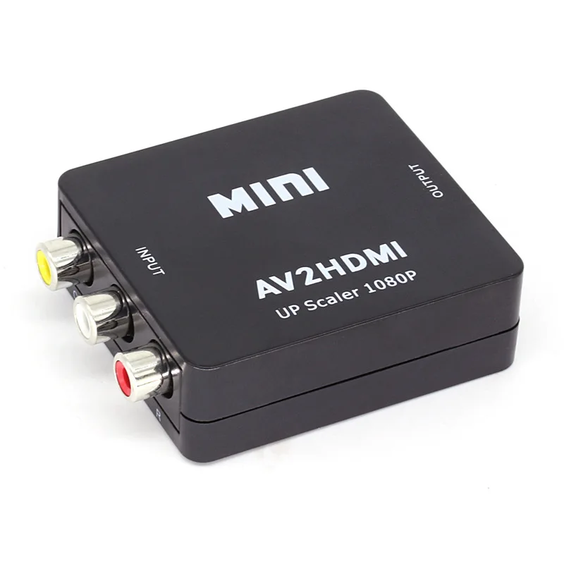 RCA AV конвертер HDMI мини композит CVBS к AV2HDMI видео для HDTV ТВ PS3 PS4 ПК DVD Xbox