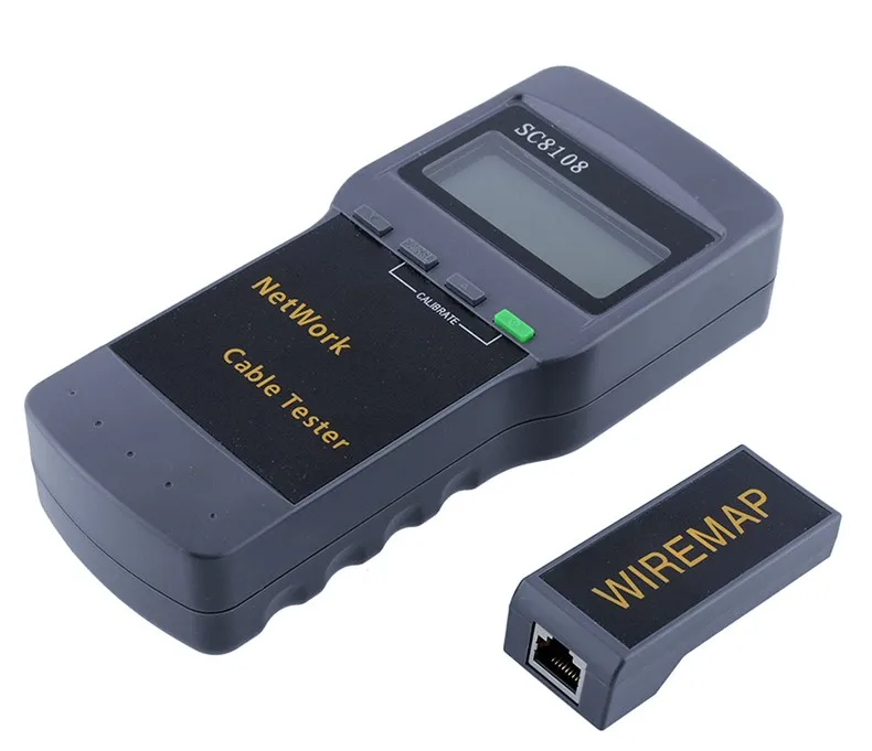 KELUSHI портативный многофункциональный беспроводной сетевой тестер Sc8108 ЖК-цифровой ПК для передачи данных CAT5 RJ45 LAN телефонный кабель тестер метр