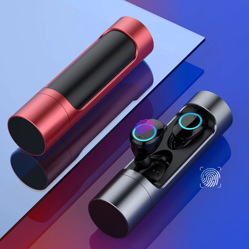 Беспроводные мини-наушники YTOM с 3D звуком и подсветкой TWS наушники Bluetooth 5 0