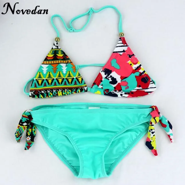 Новинка 2017 года бикини в полоску для девочек детский купальник купальный костюм