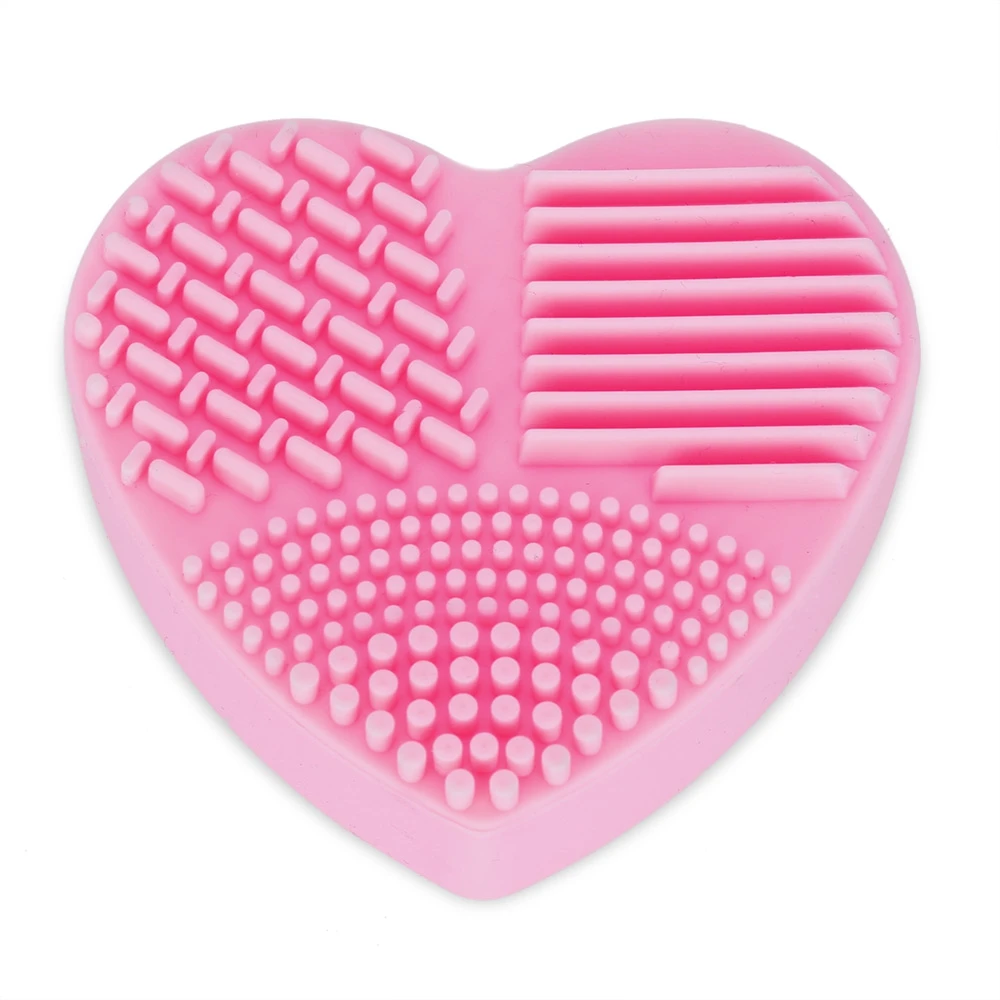 Gustala силиконовые Макияж Кисточки очиститель 5 цветов в форме сердца Тематические