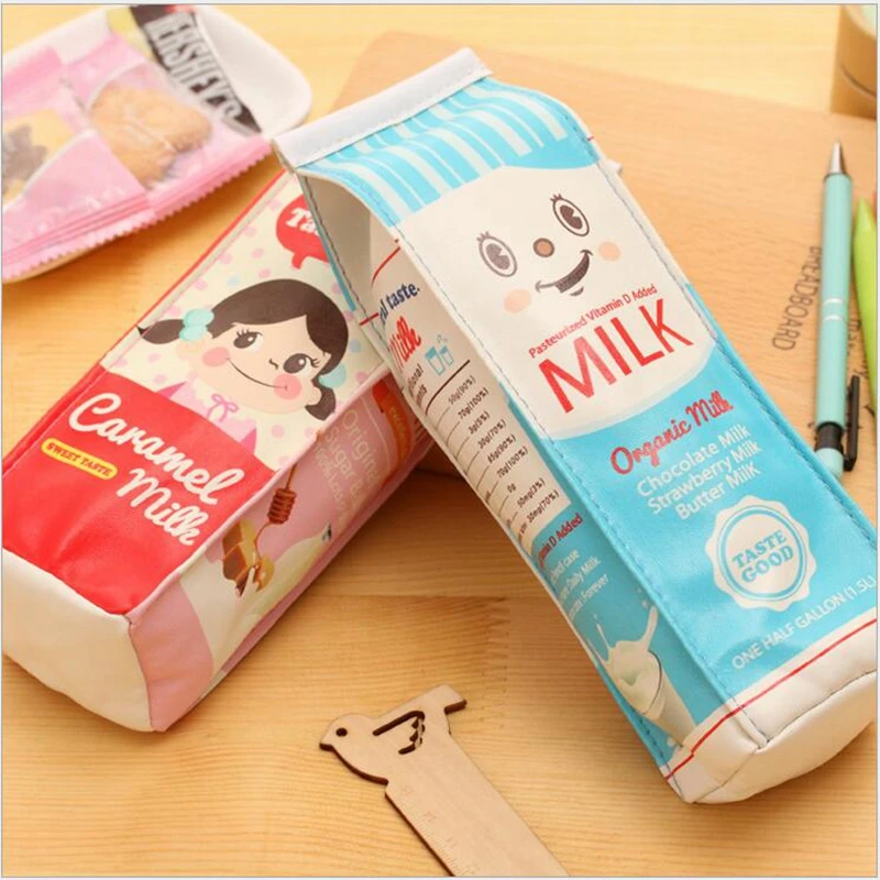 Kawaii PU Карандаш сумка творческий Молоко для детей подарок новый пункт школьных
