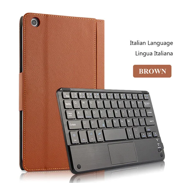 Italian Brown Чехол для планшета с Bluetooth клавиатурой для huawei MediaPad T5 8,0 JDN2-AL00/W09HN Honor Pad 5 8,0, чехол с подставкой, Многоязычный язык - Цвет: Italian Brown