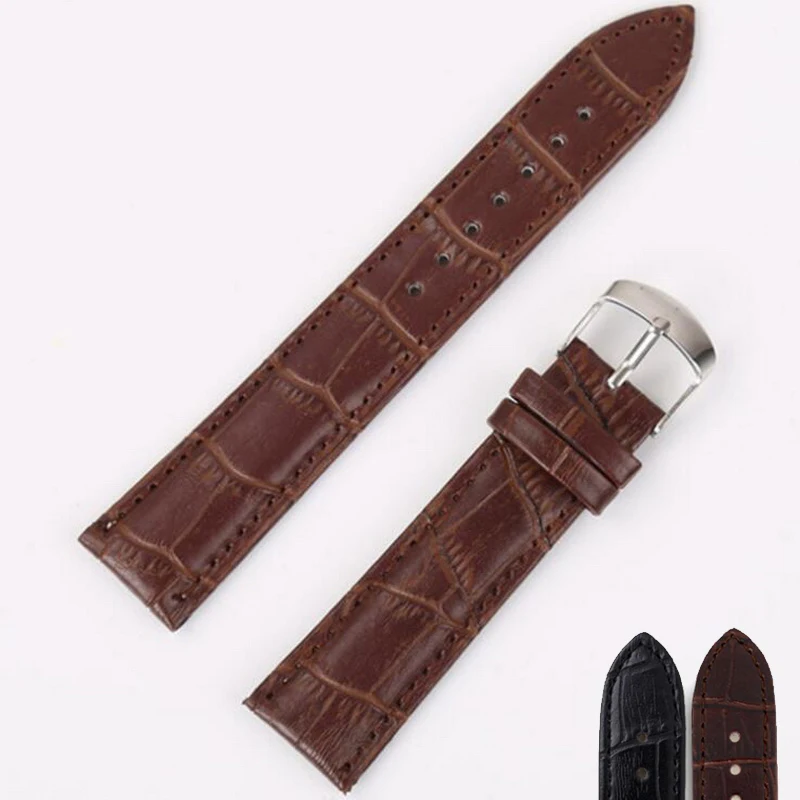 

Durable Leather Watch Band Strap Wrist Watchband Wristwatch Black Brown for Man Woman 16mm 18mm 20mm 22mm