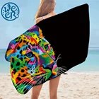 Пляжное полотенце с леопардовым принтом, слоном и бульдогом