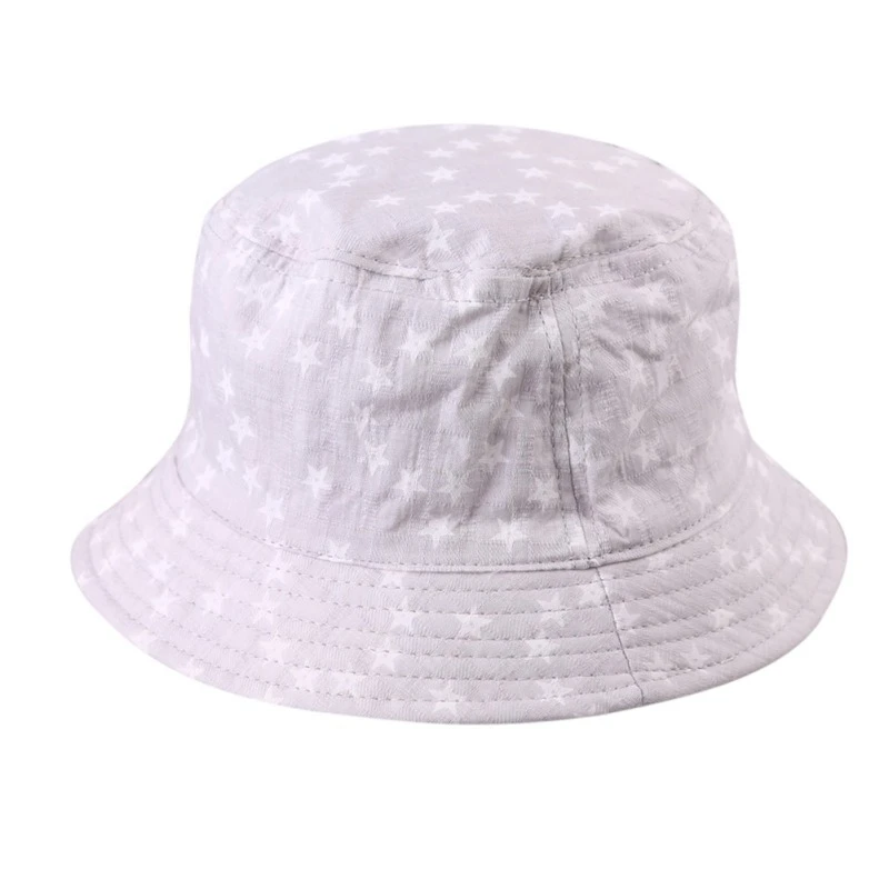 Summer Baby Girls Toddler Star Pattern Bucket Hats Caps Reversible Sun Headwear For Spring | Детская одежда и обувь