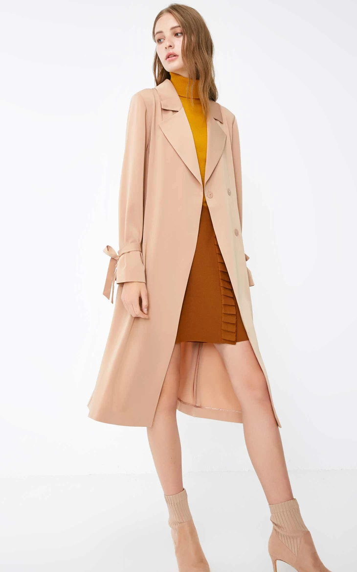 Vero Moda женский лацкан на шнуровке скрытые пуговицы длинный ветровка | 318321540