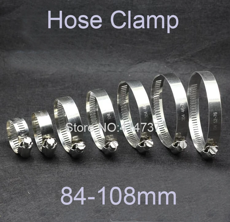 

10 шт./лот высококачественный 84-108 мм американский зажим для шланга, зажим для шланга из нержавеющей стали 304
