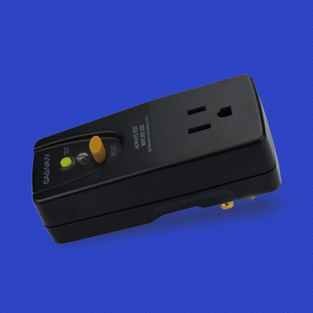 15A 120 В 2 Шпильки США plug gfci защита от утечки Детская Безопасность Мини rcd гнездо