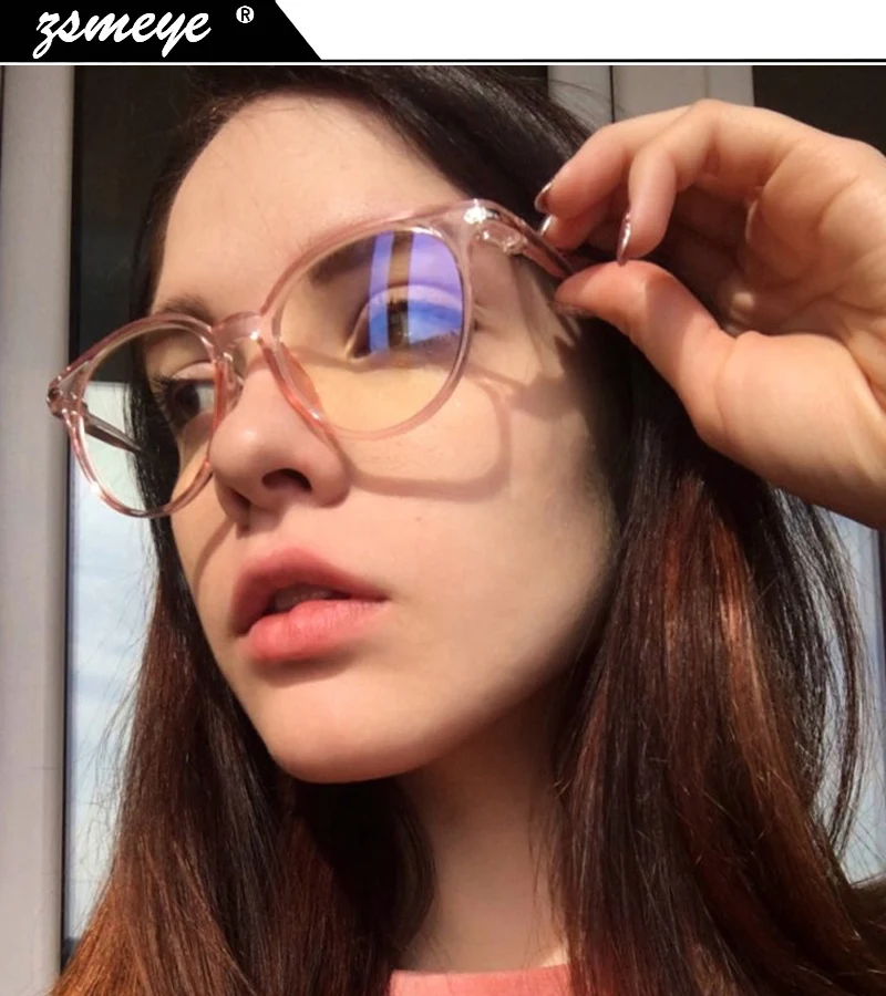 Женские круглые очки ZSMEYE антирадиационная оправа для очков прозрачные винтажные