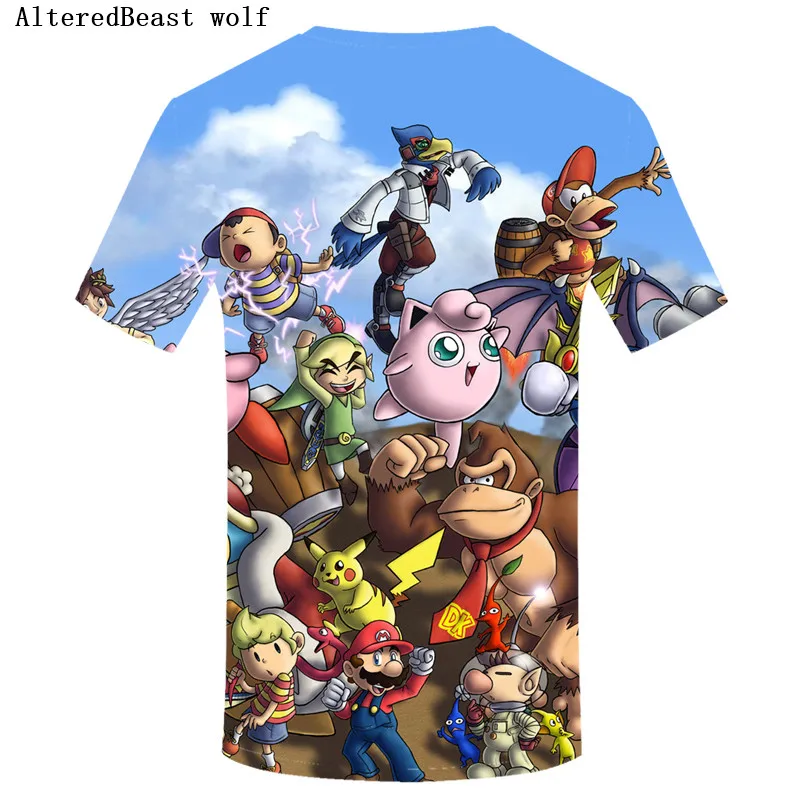 Футболка мужская с 3D-принтом аниме модная тенниска коротким рукавом майка