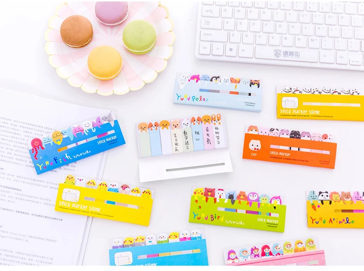 CXZY cat kitti rilakkuma sticky note kawaii index Блокнот записная книжка наклейка для планировщика пост милый лист канцелярские товары Корея 3B822