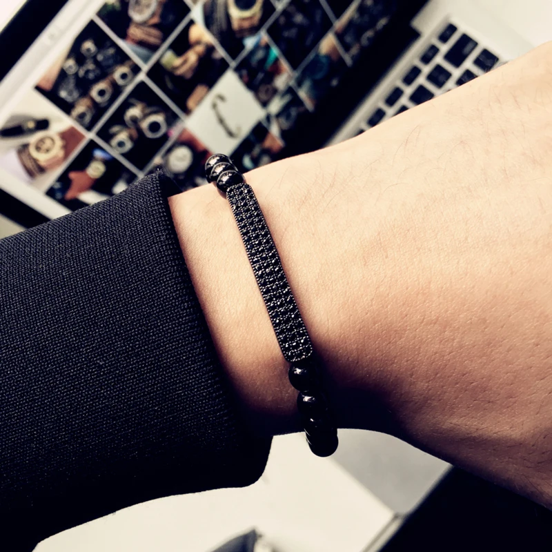 Новинка 2018 стильные браслеты с фианитами для мужчин и девочек брендовые микро