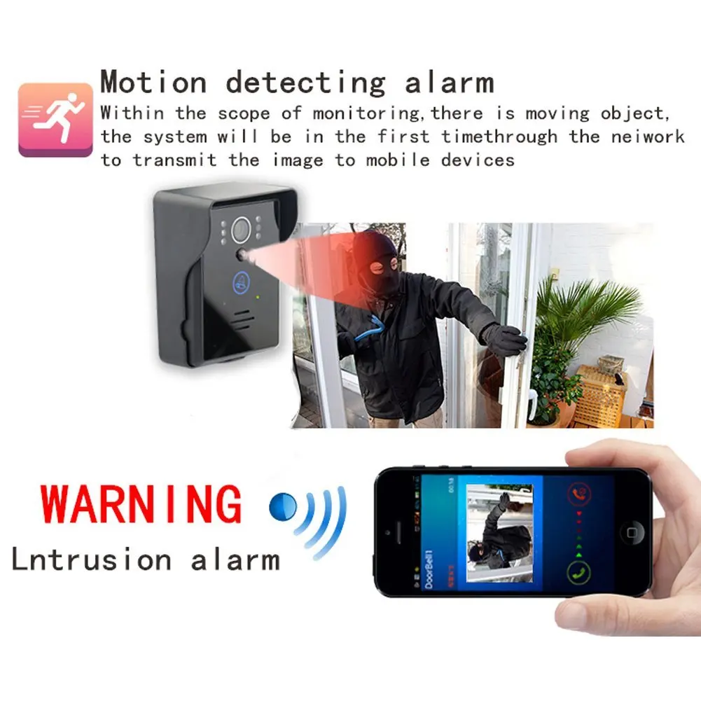Wifi цифровой видеодомофон дверной звонок беспроводной с Внутренний для Iphone IOS Android