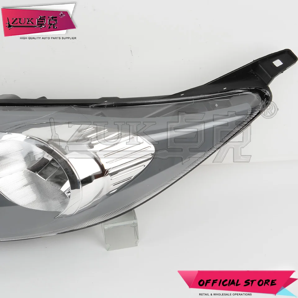 ZUK левый и правый фара для Ford Fiesta 2009 2010 2012 2011 с лампами внутри переднего бампера лампа