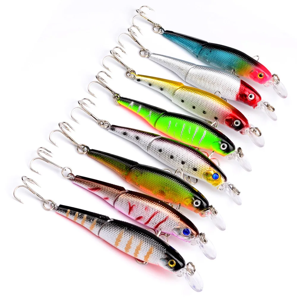 92 мм 7,2g 2 шарнирные приманки для ловли рыбы, 3D воблер с глазками Crankbait бионические приманки для рыбной ловли опускается на дно медленно наживка isca искусственный аксессуары приманка песка