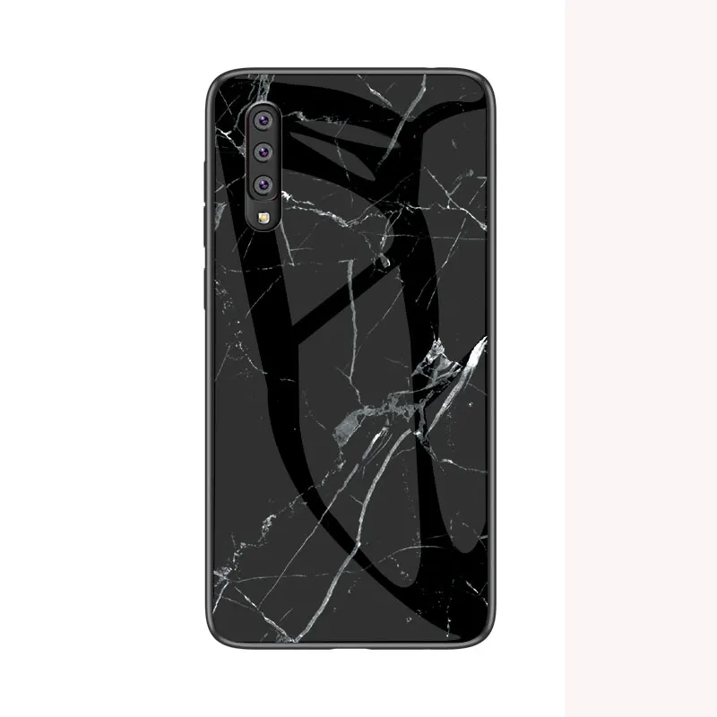 10 Для samsung Galaxy A50 чехол Мраморное зерно закаленное стекло градиент защитный чехол на заднюю панель для samsung A10 A20 A30 A40 A60 A70 - Цвет: 10