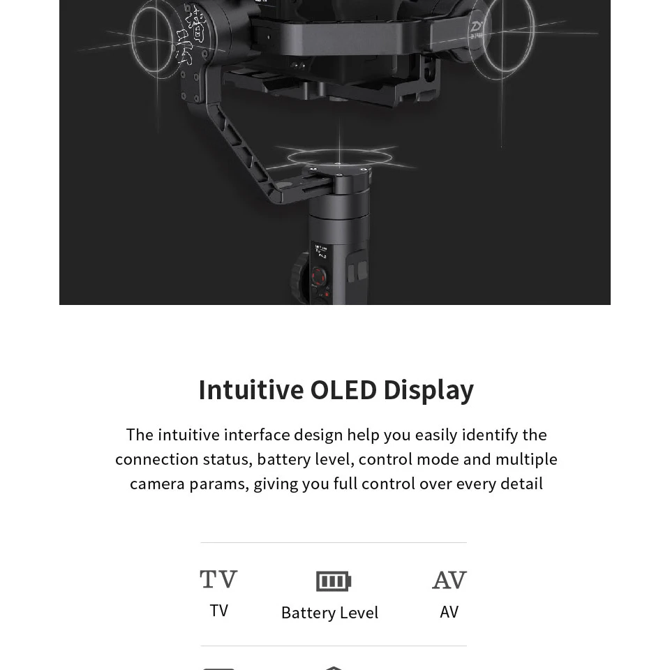 Zhiyun официальный кран 2 3-Axis Камера стабилизатор с сервоприводом для непрерывного изменения фокусировки камеры для всех моделей DSLR Камера Canon sony