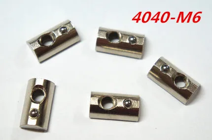 

50pcs/lot M6 T Spring Nut Half Round Elasticity Spring Nut Block for 4040 Aluminium Profile