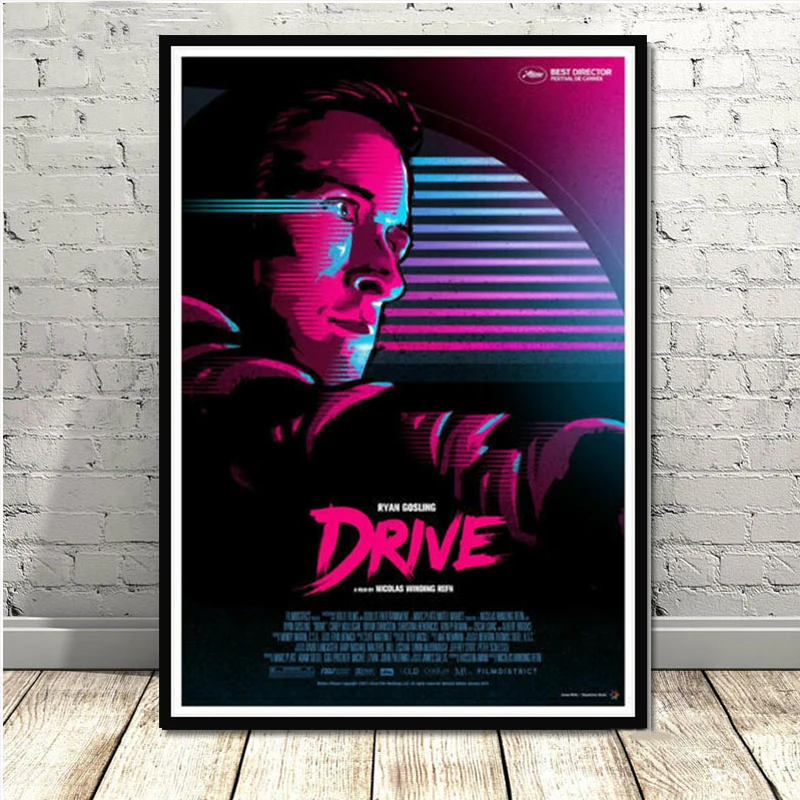 Печать на холсте Драйв классический фильм Ryan Gosling фильм плакат и принты Живопись Искусство настенные картины для гостиной домашний декор - Цвет: Сливовый