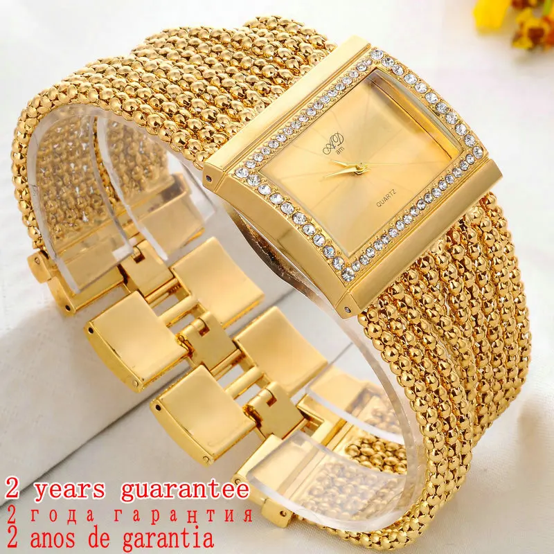 2017 Новые часы женщины мода роскошные наручные дамы золото стальной браслет
