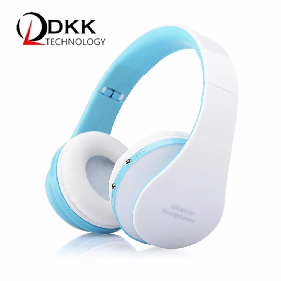 Беспроводные стерео наушники с синим зубом складные спортивные микрофоном