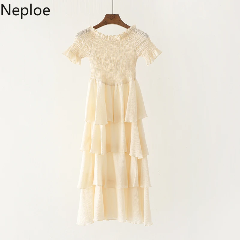 Neploe/Элегантное нарядное платье для женщин лето 2019 однотонный воротник-лодочка