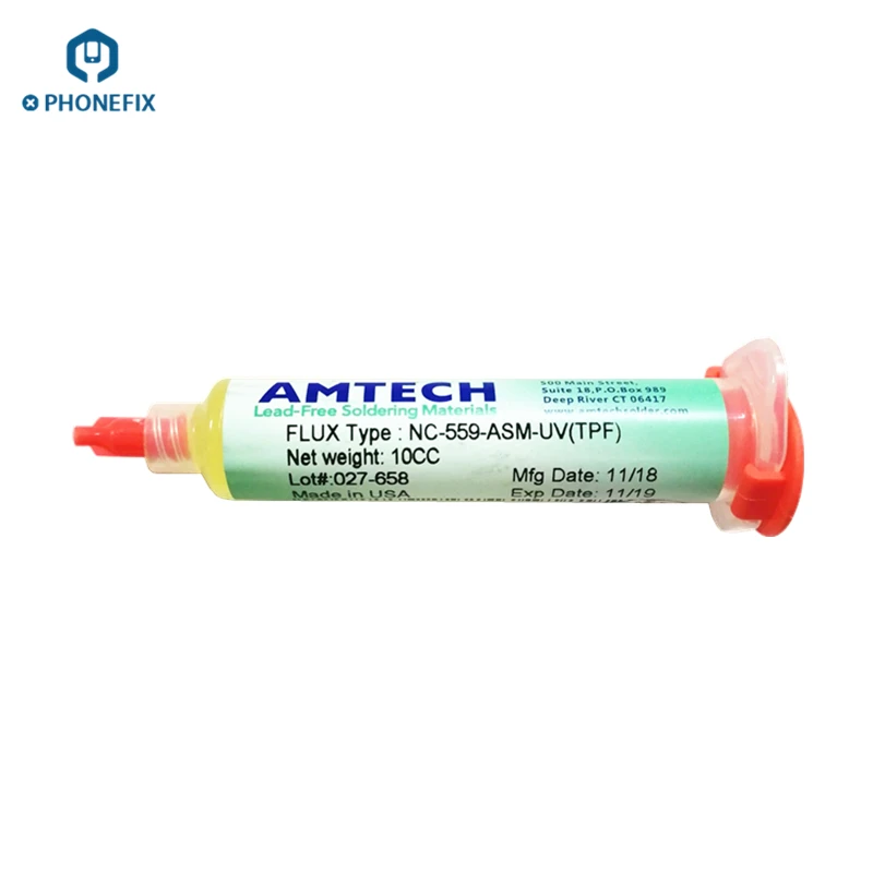 No Syringe Push PHONEFIX AMTECH неэтилированный NC-559-ASM BGA пайки оловянный крем+ шприц толчок+ игла головка для телефона PCB Сварки низкий остаток - Цвет: No Syringe Push