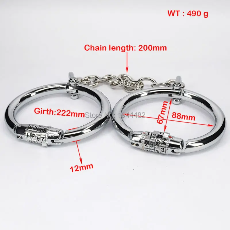 Мужские Металлические наручники SODANDY стальные манжеты на щиколотке секс игры для