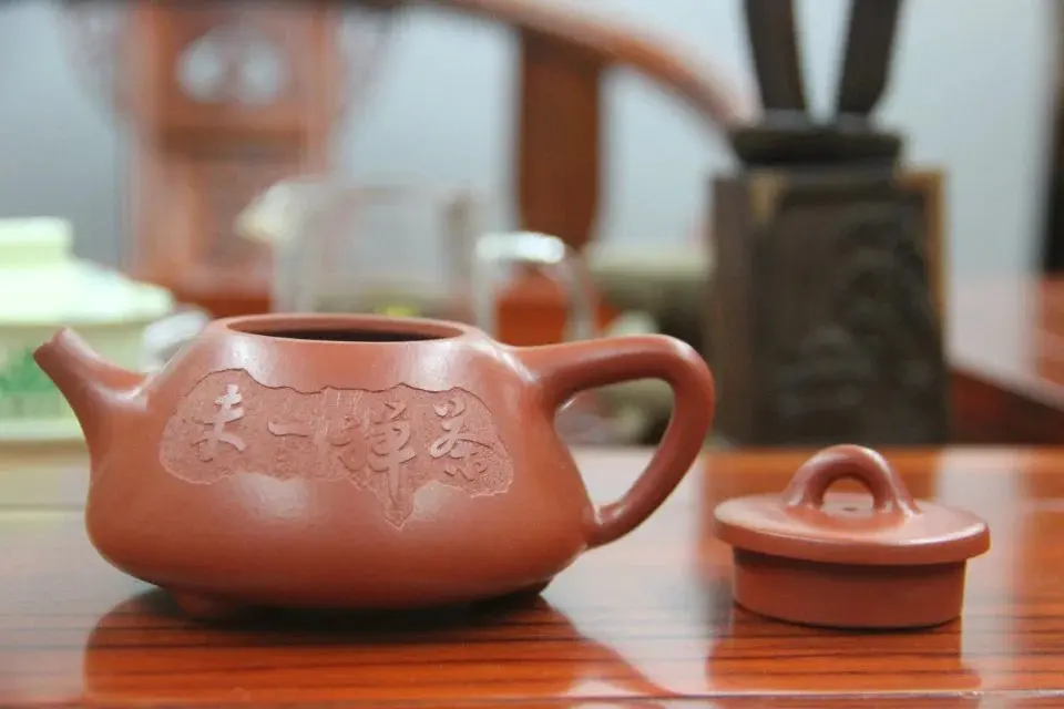 Китайский чайный набор из исинской глины камень чайник Чжу грязь дзен потайной