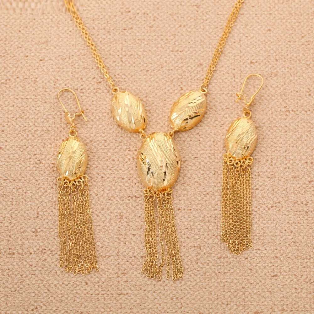 Набор ювелирных изделий из колье и серёг | Украшения аксессуары