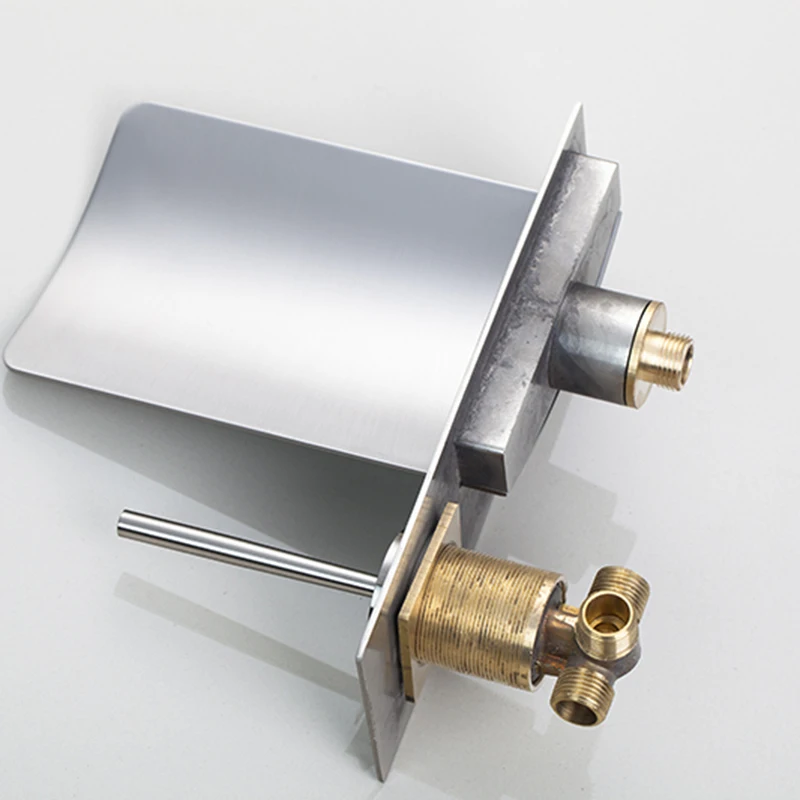 Хорошее качество светодиодный кран для ванной комнаты матовый Твердый латунный